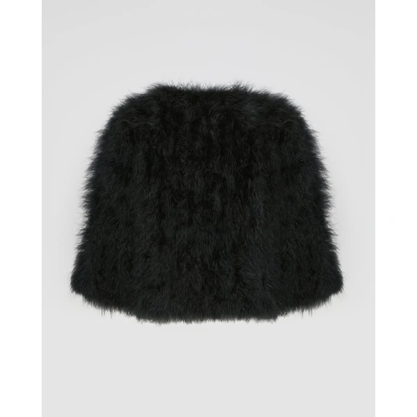 Yves Salomon Short Feather Jacket in Black | Jackets | Coveti