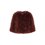 Yves Salomon Short Feather Jacket in Brown | Women | Coveti