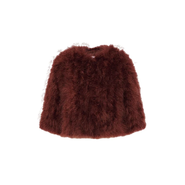 Yves Salomon Short Feather Jacket in Brown | Women | Coveti