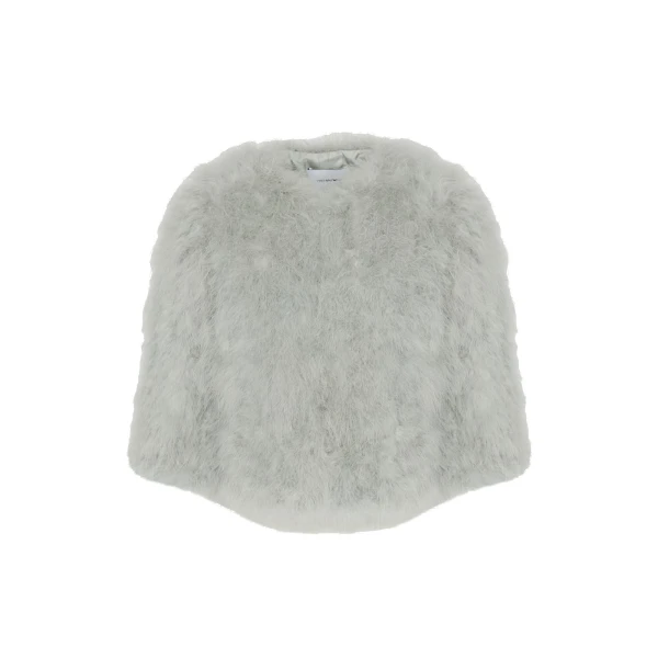 Yves Salomon Short Feather Jacket in Grey | Women | Coveti