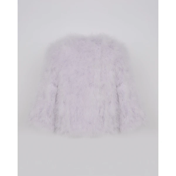 Yves Salomon Short Feather Jacket in Purple | Jackets | Coveti