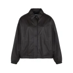 Yves Salomon Short Fine Lambskin Leather Jacket in Brown | Leather Jackets | Coveti