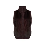 Yves Salomon Short Knitted Merino and Mink Gilet in Brown | Women | Coveti