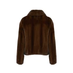 Yves Salomon Short Long-Haired Mink Fur Jacket in Brown | Women | Coveti
