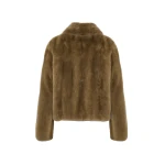 Yves Salomon Short Long-Haired Mink Fur Jacket in Green | Women | Coveti