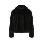 Yves Salomon Short Long-Haired Mink Fur Jacket in Green | Mink Jacket | Coveti