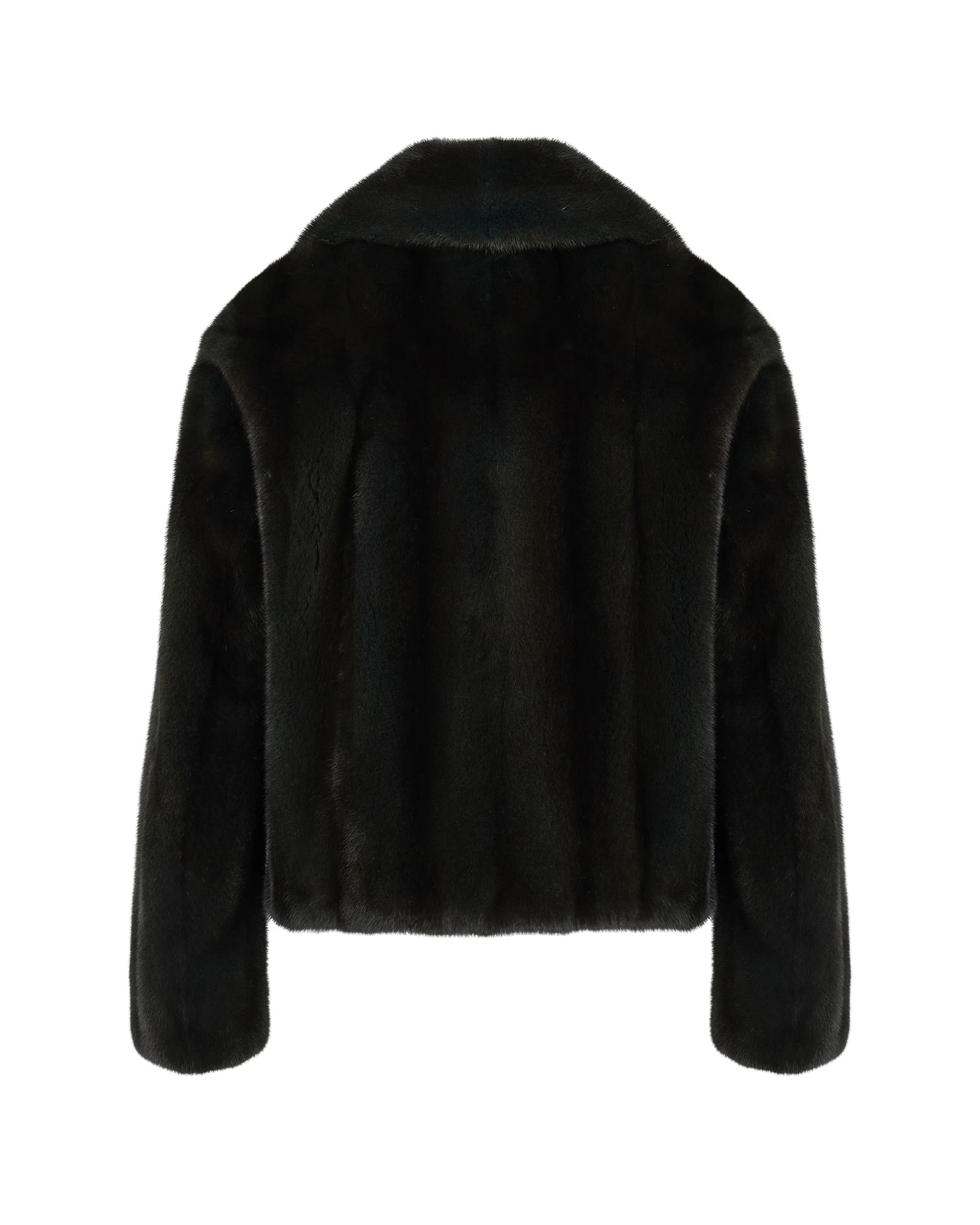Yves Salomon Short Long-Haired Mink Fur Jacket in Green Yves Salomon Short Long-Haired Mink Fur Jacket in Green | Mink Jacket | Coveti