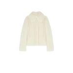 Yves Salomon Short Long-Haired Mink Fur Jacket in White | Women | Coveti