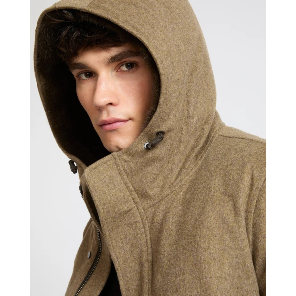 Yves Salomon Short Loro Piana Cashmere Parka with Long-Haired Mink Liner in Green | Men's Jackets | Coveti