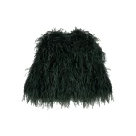 Yves Salomon Short Ostrich Feather Jacket in Dark Teal | Women | Coveti