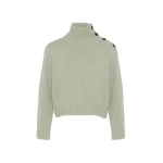 Yves Salomon Short Oversized Knitted Jumper in Light Green | Women | Coveti