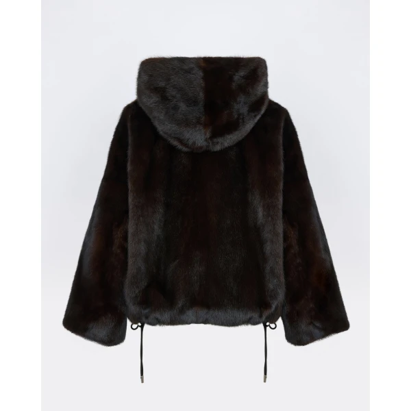 Yves Salomon Short Reversible Water-Repellent Jacket with Mink Fur in Black | Jackets | Coveti