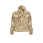 Yves Salomon Short Toscana Lambskin Jacket in Camel | Shearling Jackets | Coveti