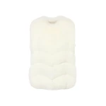 Yves Salomon Sleeveless Fox Fur Vest in White | Women | Coveti