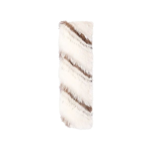Yves Salomon Striped Fox Fur Scarf in Inuit White | Scarves | Coveti
