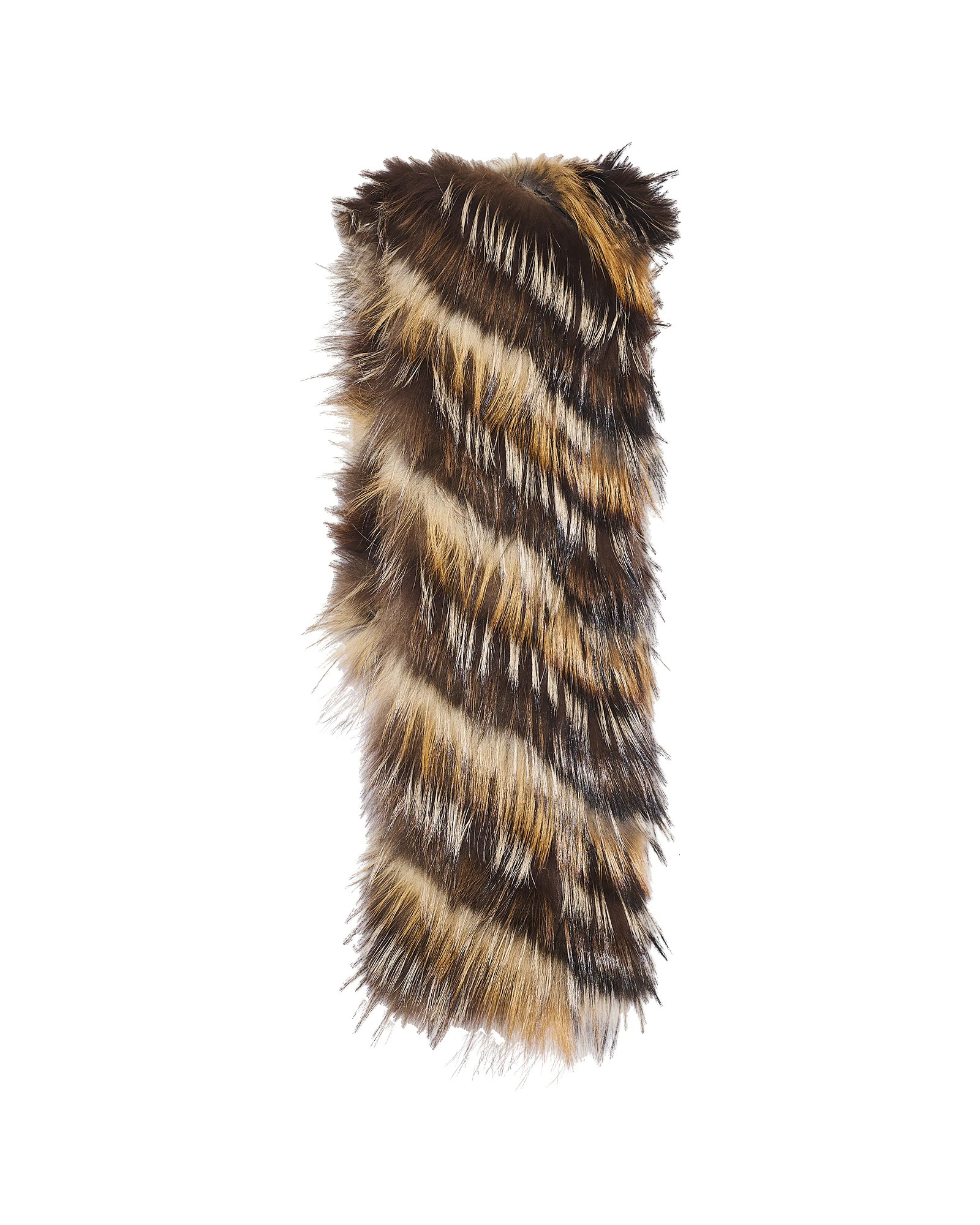 Yves Salomon Striped Fox Fur Scarf in Light Brown Yves Salomon Striped Fox Fur Scarf in Light Brown | Scarves | Coveti