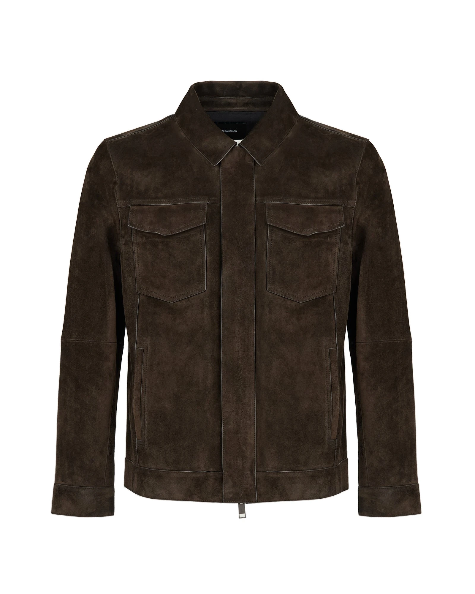 Yves Salomon Suede Calfskin Trucker Jacket in Dark Brown Yves Salomon Suede Calfskin Trucker Jacket in Dark Brown | Men Jackets | Coveti