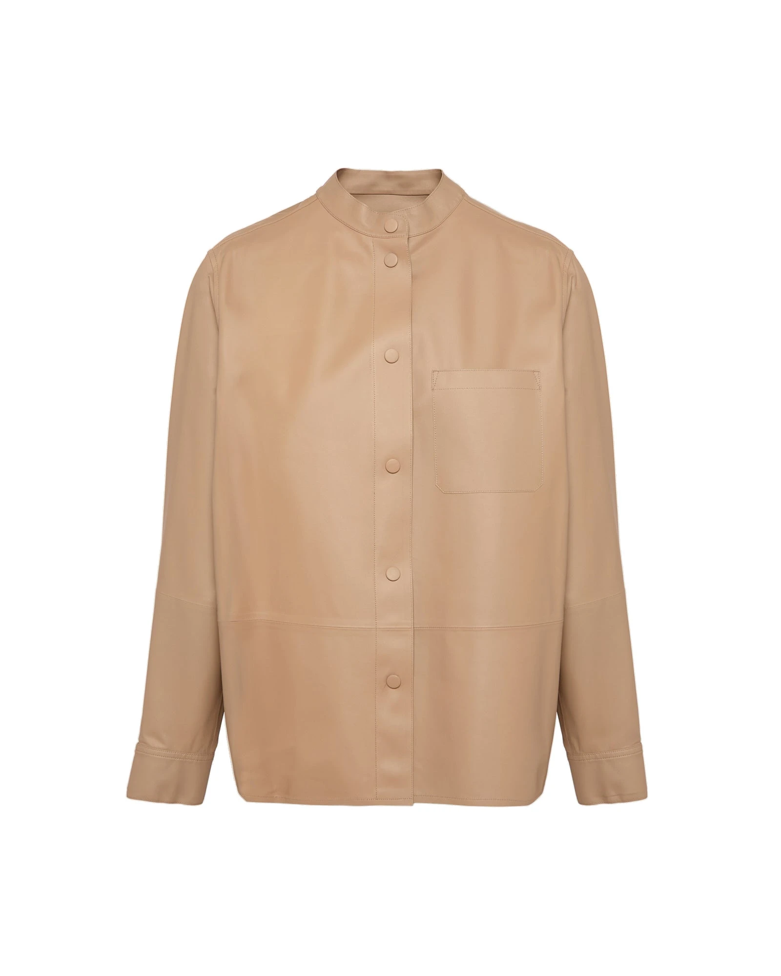 Yves Salomon Supple Lambskin Shirt in Beige Yves Salomon Supple Lambskin Shirt in Beige | Women | Coveti