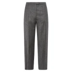 Yves Salomon Tailored Cashmere Wool Suit Trousers in Grey | Pants | Coveti