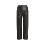 Yves Salomon Tailored Lambskin Leather Trousers in Brown | Tailored pants | Coveti