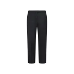 Yves Salomon Tailored Wool Trousers in Black | Tailored pants | Coveti