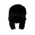 Yves Salomon Technical Fabric Ushanka with Fox Fur in Black | Women | Coveti