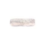 Yves Salomon Toscana Lamb Fur-Effect Headband in Grey | Hair Accessories | Coveti
