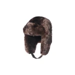 Yves Salomon Toscana Lambskin Shearling Fur-Effect Trapper Hat in Brown | Men Hats | Coveti