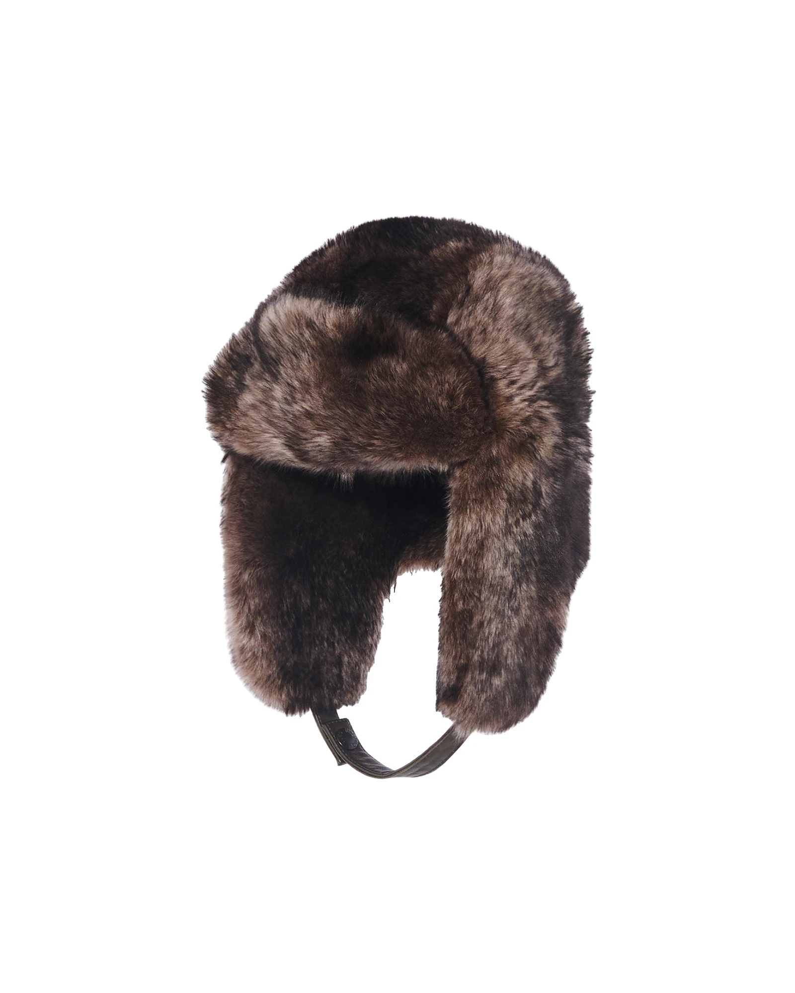 Yves Salomon Toscana Lambskin Shearling Fur-Effect Trapper Hat in Brown Yves Salomon Toscana Lambskin Shearling Fur-Effect Trapper Hat in Brown | Men Hats | Coveti