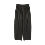 Yves Salomon Wide-Leg Trousers in Thin Lambskin Leather in Black | Women | Coveti