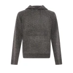 Yves Salomon Wool and Cashmere Knit Hoodie in Grey Marl | Men's Sweatshirts | Coveti
