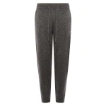 Yves Salomon Wool and Cashmere Knit Jogging Trousers in Grey Marl | Men's Trousers | Coveti