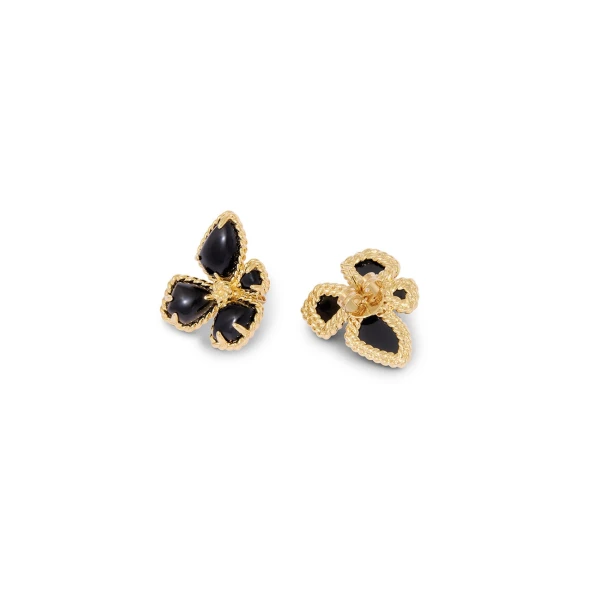 Zimmermann Bloom Large Studs in Black | Earrings | Coveti, view 3