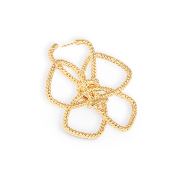 Zimmermann Bloom Maxi Hoops in Gold, view 5
