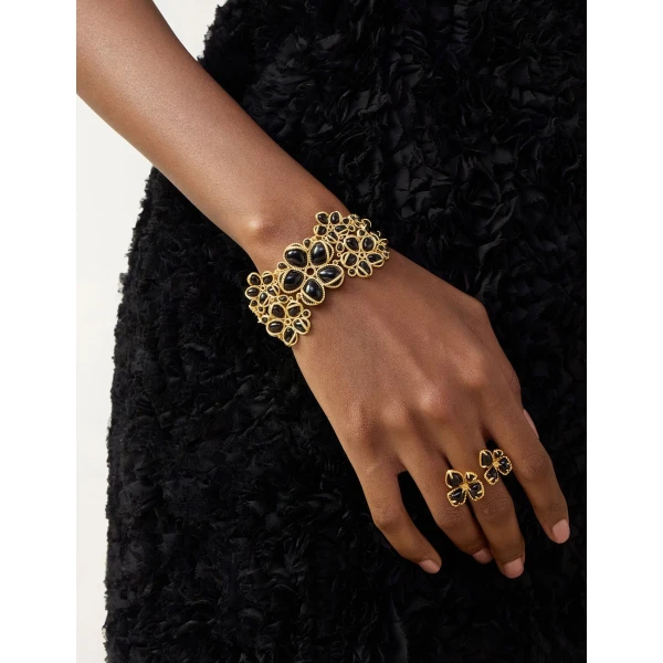 Zimmermann Bloom Toi et Moi Ring in Black | Rings | Coveti, view 5