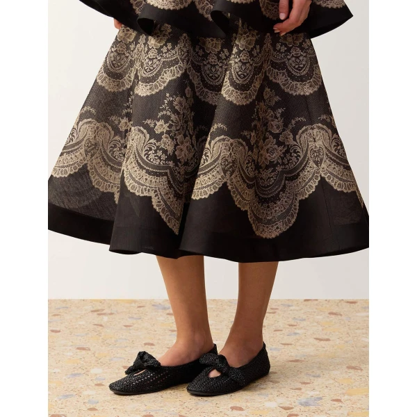 Zimmermann Carousel Ballerina in Black | Flats | Coveti, view 2