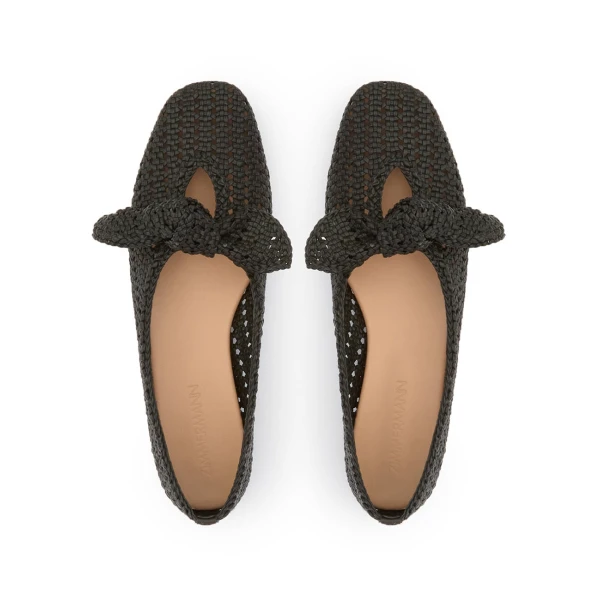 Zimmermann Carousel Ballerina in Black | Flats | Coveti, view 4