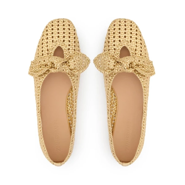 Zimmermann Carousel Ballerina in Metallic | Flats | Coveti, view 4