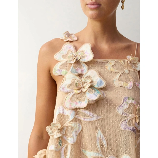 Zimmermann Clash Applique Mini Dress in Multicolour | Mini Dresses | Coveti, view 5