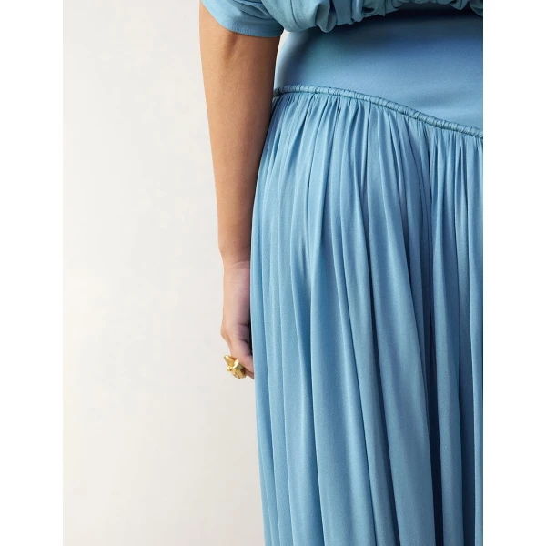 Zimmermann Clash Asymmetric Skirt in Blue | Maxi Skirts | Coveti, view 5