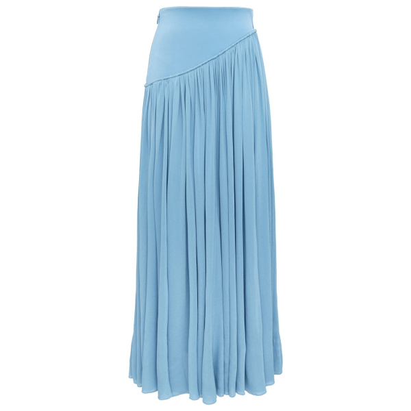 Zimmermann Clash Asymmetric Skirt in Blue | Maxi Skirts | Coveti