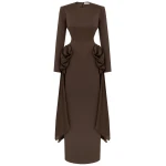 Zimmermann Clash Bow Maxi Dress in Beige | Maxi Dresses | Coveti