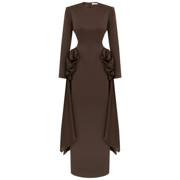 Zimmermann Clash Bow Maxi Dress in Beige | Maxi Dresses | Coveti