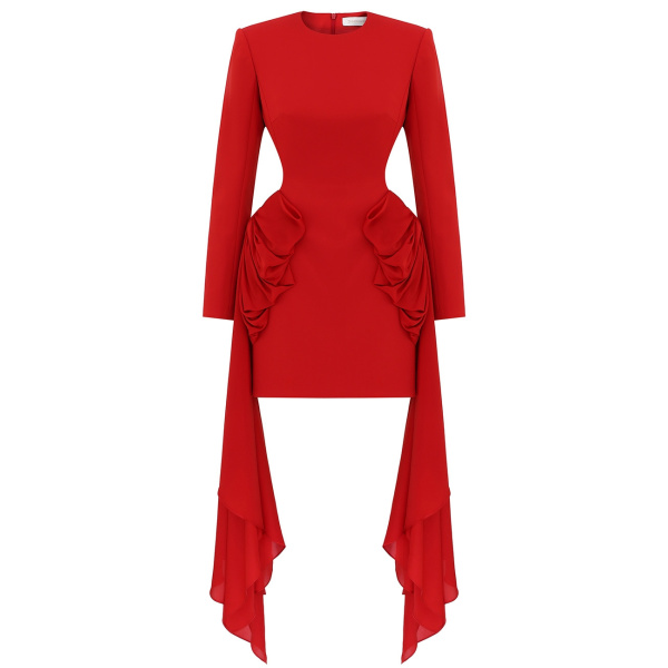 Zimmermann Clash Bow Mini Dress in Red | Mini Dresses | Coveti
