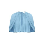 Zimmermann Clash Caped Blouse in Blue | Tops | Coveti