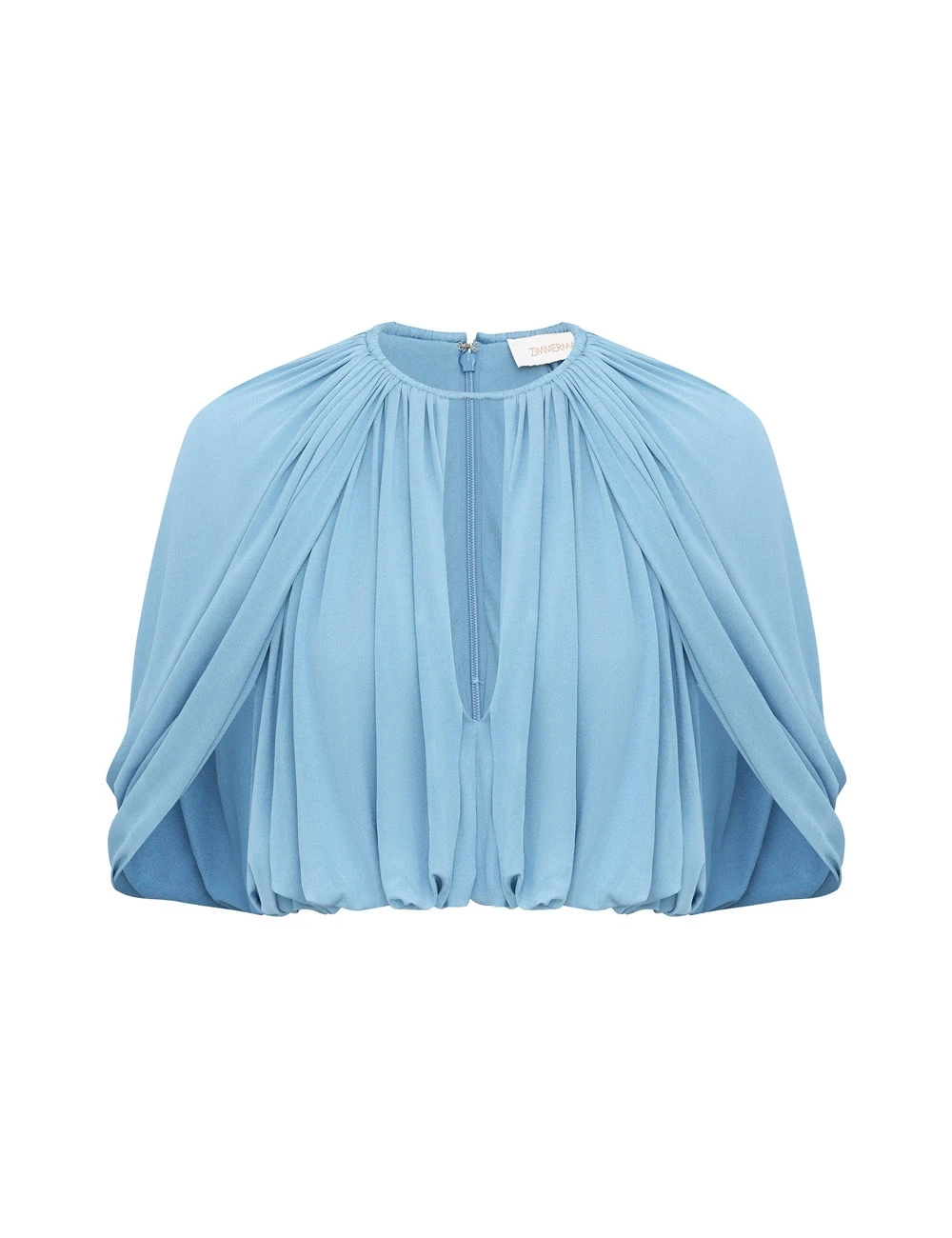 Zimmermann Clash Caped Blouse in Blue Zimmermann Clash Caped Blouse in Blue | Tops | Coveti