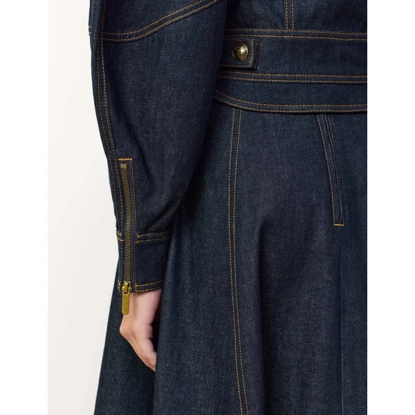 Zimmermann Clash Denim Cropped Jacket in Blue | Jackets | Coveti, view 5