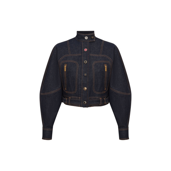 Clash Denim Cropped Jacket