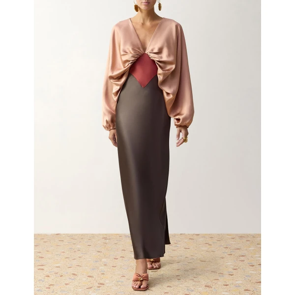 Zimmermann Clash Drape Maxi Dress in Multicolour | Maxi Dresses | Coveti, view 2