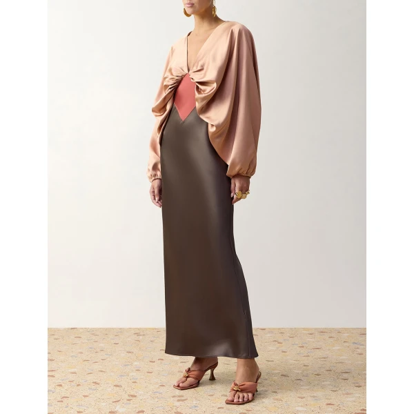 Zimmermann Clash Drape Maxi Dress in Multicolour | Maxi Dresses | Coveti, view 3
